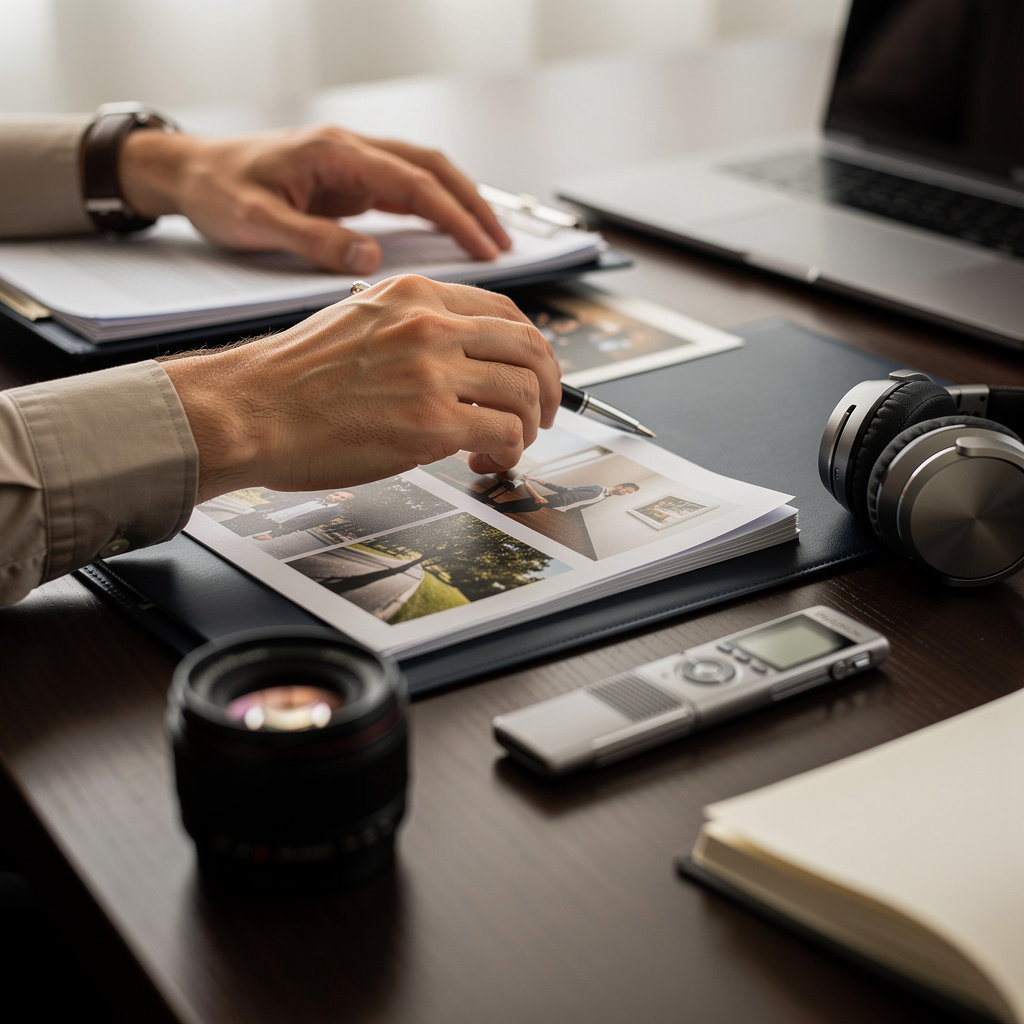 LA MANCHA INVESTIGATIONS professional investigator in Santa Maria reviewing case details and evidence for private investigation services